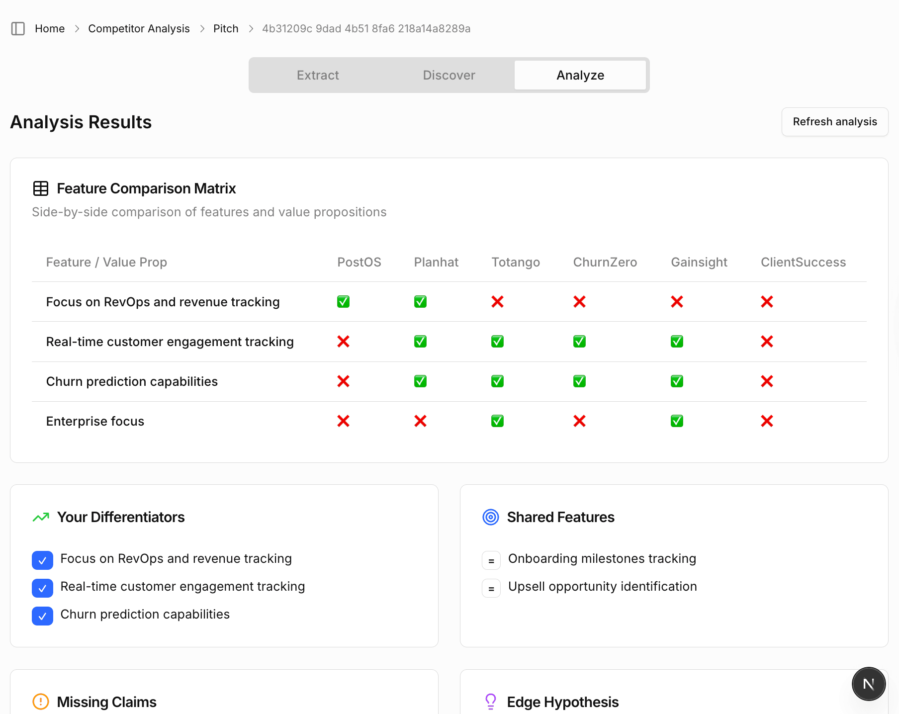 Competitor Analysis is live