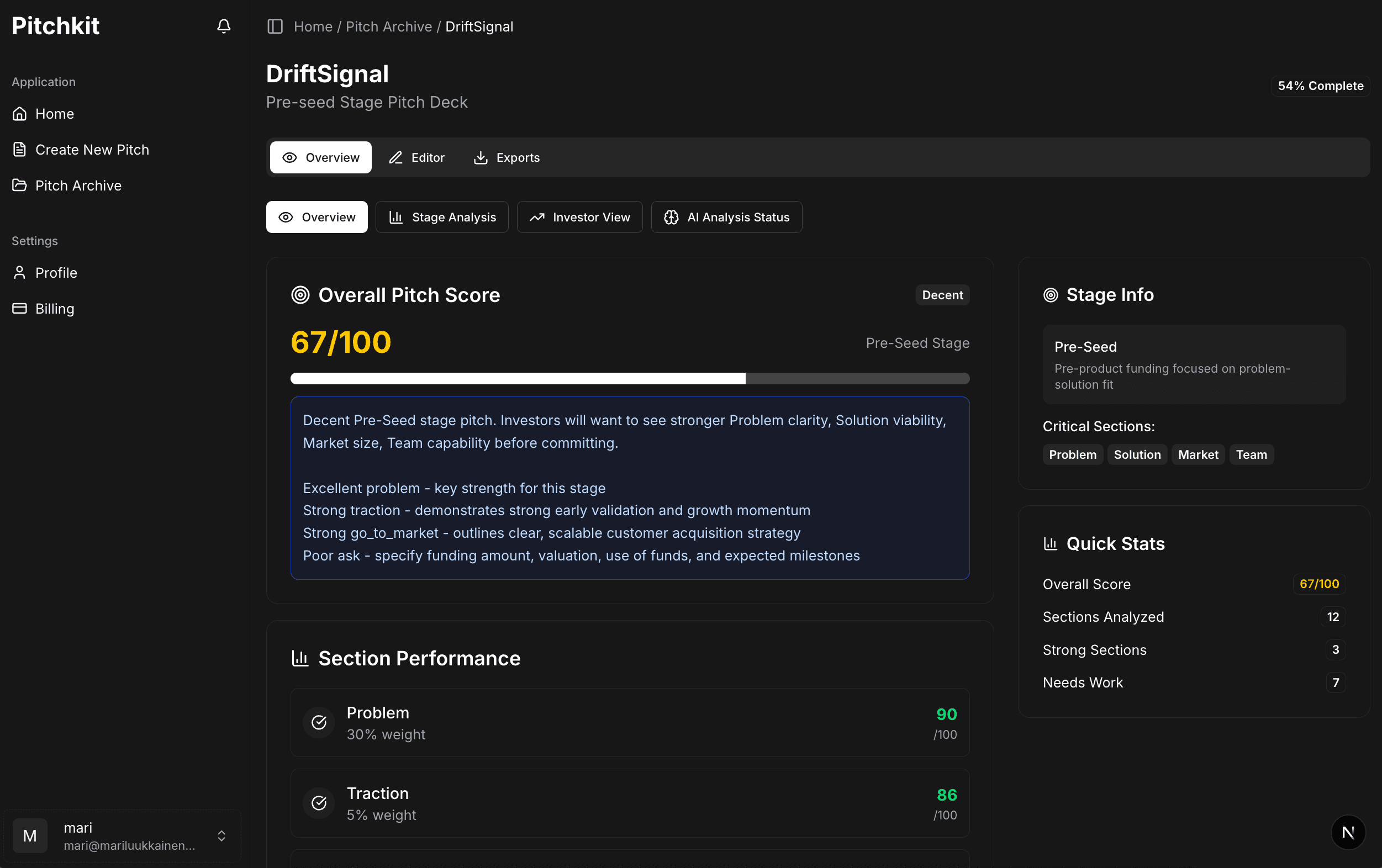 Cover Image for Enhanced overview page after pitch creation in Pitchkit