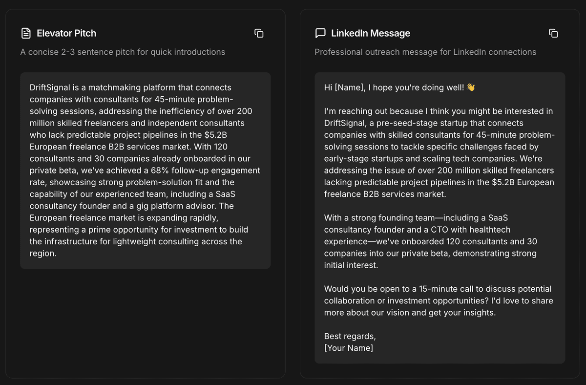 Export and sharing options